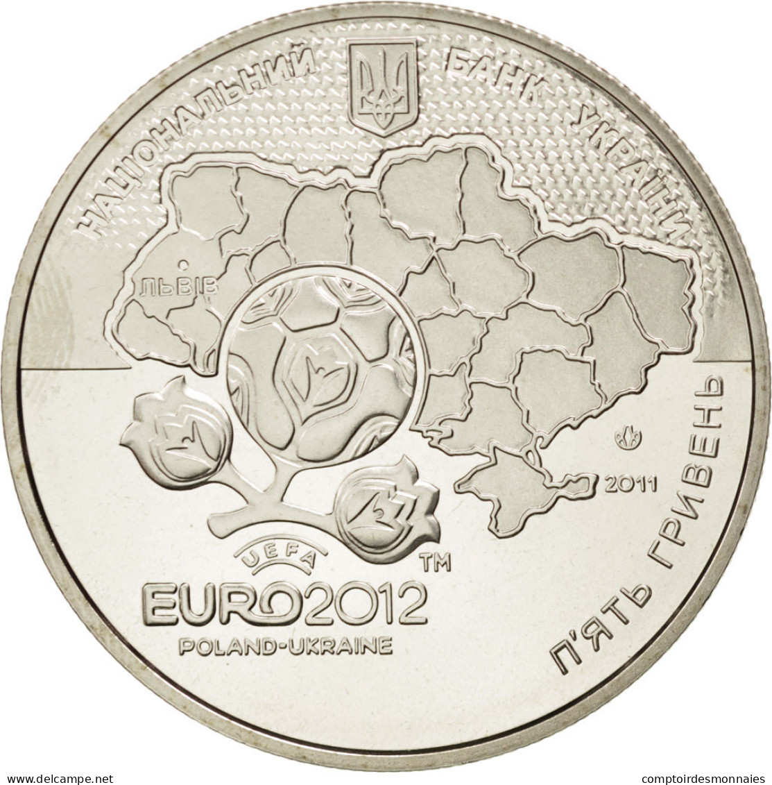 Monnaie, Ukraine, 5 Hryven, 2011, SPL, Copper-Nickel-Zinc, KM:649 - Ukraine