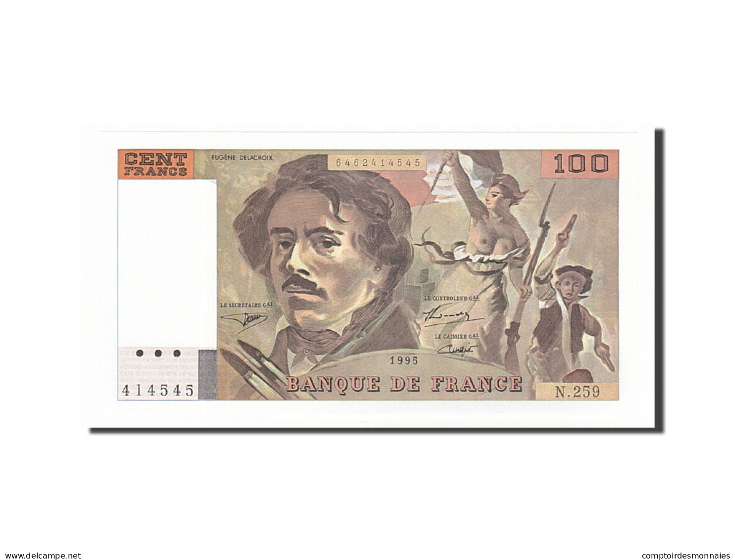 Billet, France, 100 Francs, 100 F 1978-1995 ''Delacroix'', 1995, NEUF - 100 F 1978-1995 ''Delacroix''