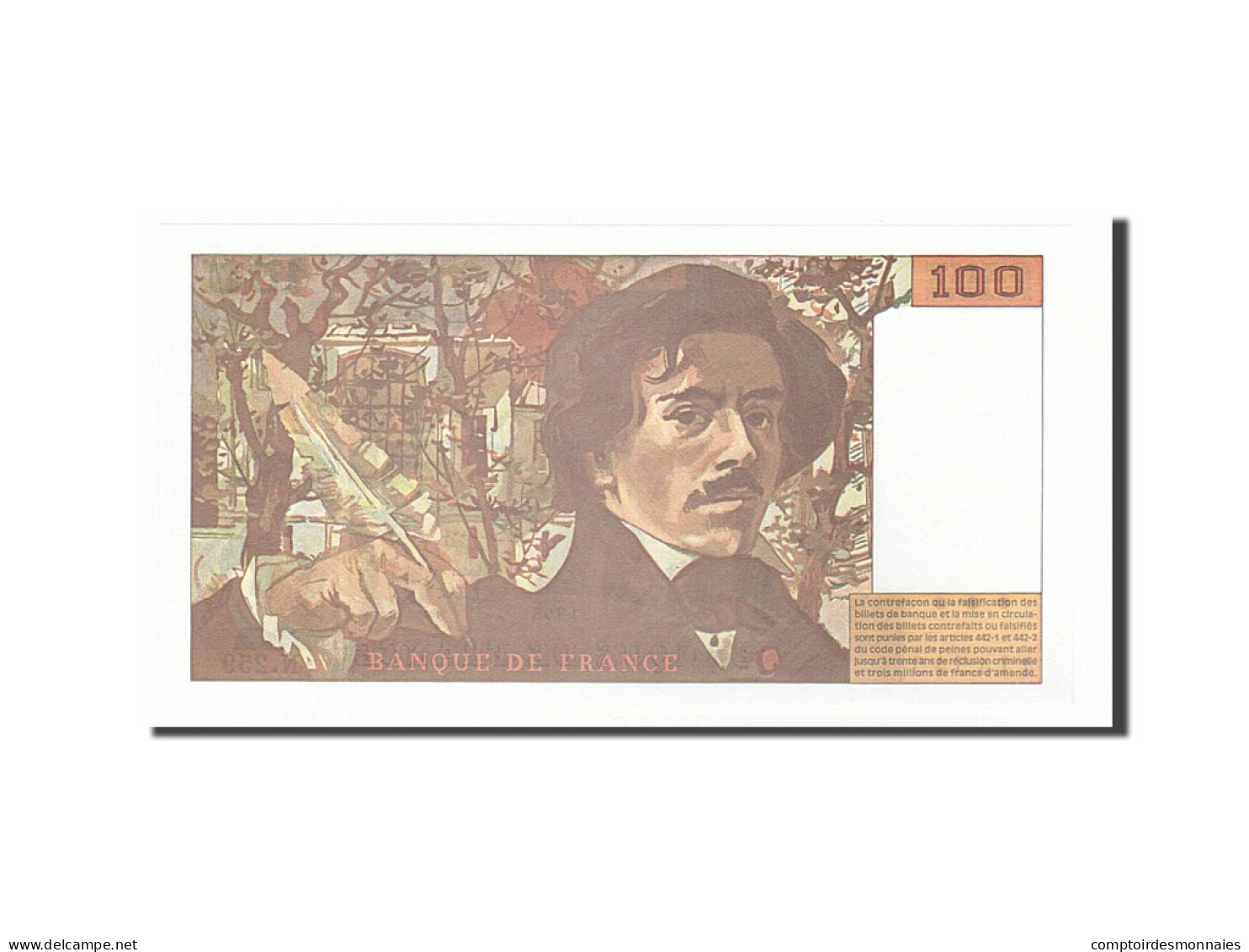 Billet, France, 100 Francs, 100 F 1978-1995 ''Delacroix'', 1995, NEUF - 100 F 1978-1995 ''Delacroix''
