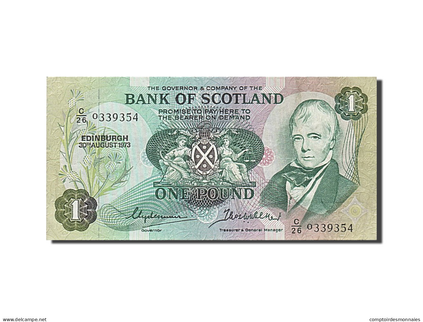 Billet, Scotland, 1 Pound, 1973, 1973-08-30, TTB+ - Sonstige – Europa