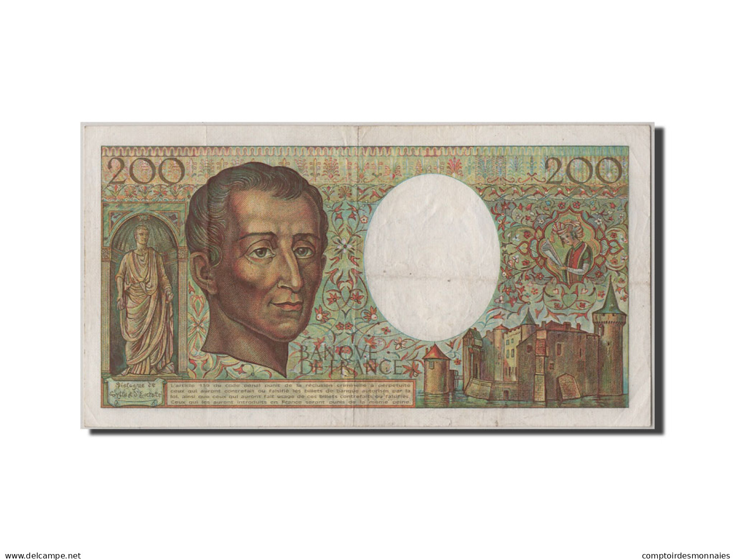Billet, France, 200 Francs, 200 F 1981-1994 ''Montesquieu'', 1981, TTB - 200 F 1981-1994 ''Montesquieu''