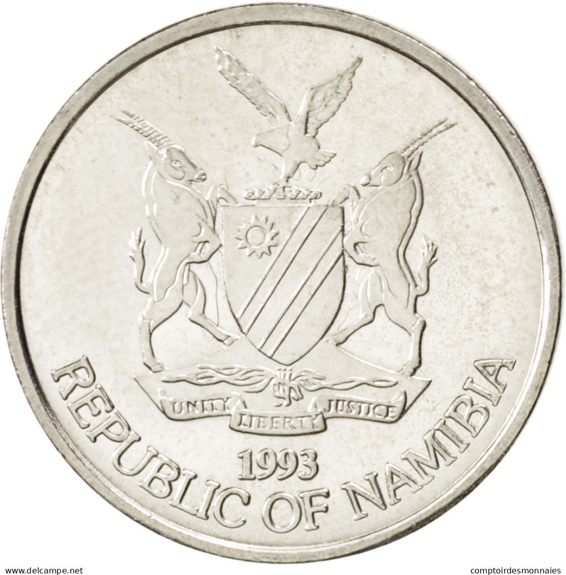 Monnaie, Namibia, 10 Cents, 1993, SPL, Nickel Plated Steel, KM:2 - Namibie