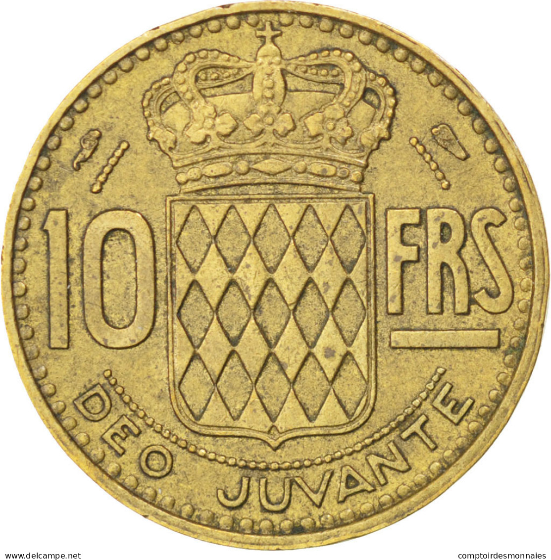 Monnaie, Monaco, Rainier III, 10 Francs, 1951, TTB, Aluminum-Bronze, KM:130 - 1949-1956 Francos Antiguos