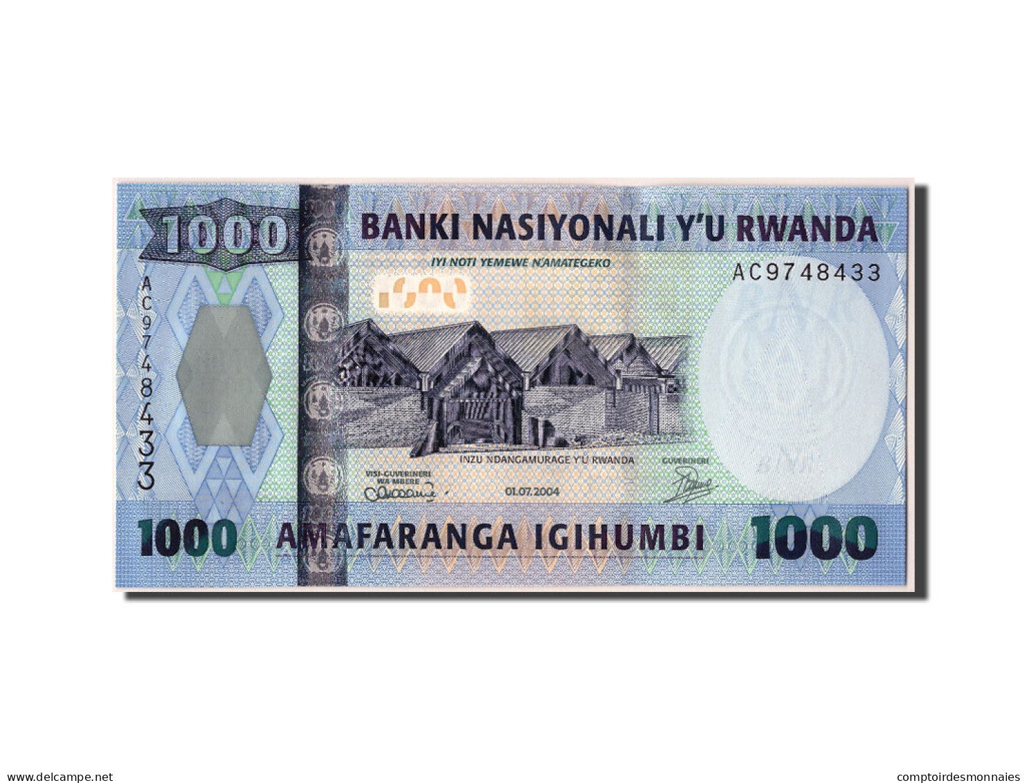 Billet, Rwanda, 1000 Francs, 2004, 2004-07-01, SPL - Rwanda