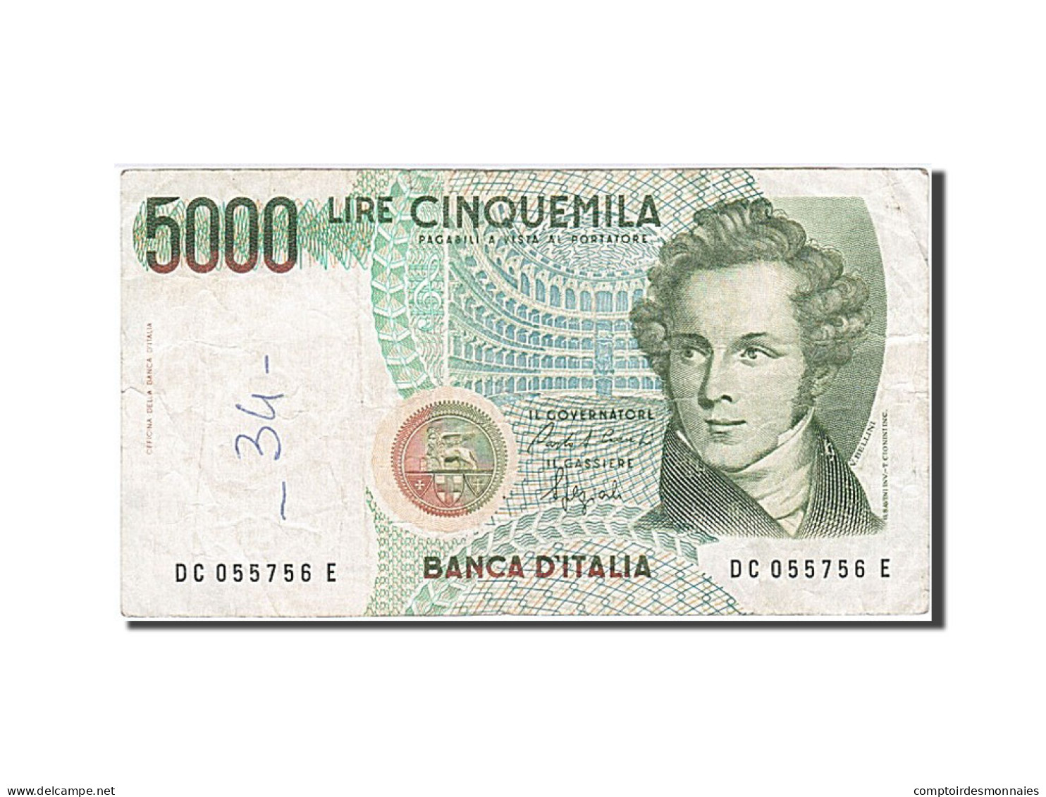 Billet, Italie, 5000 Lire, 1985, 1985-01-04, TB - 5000 Lire