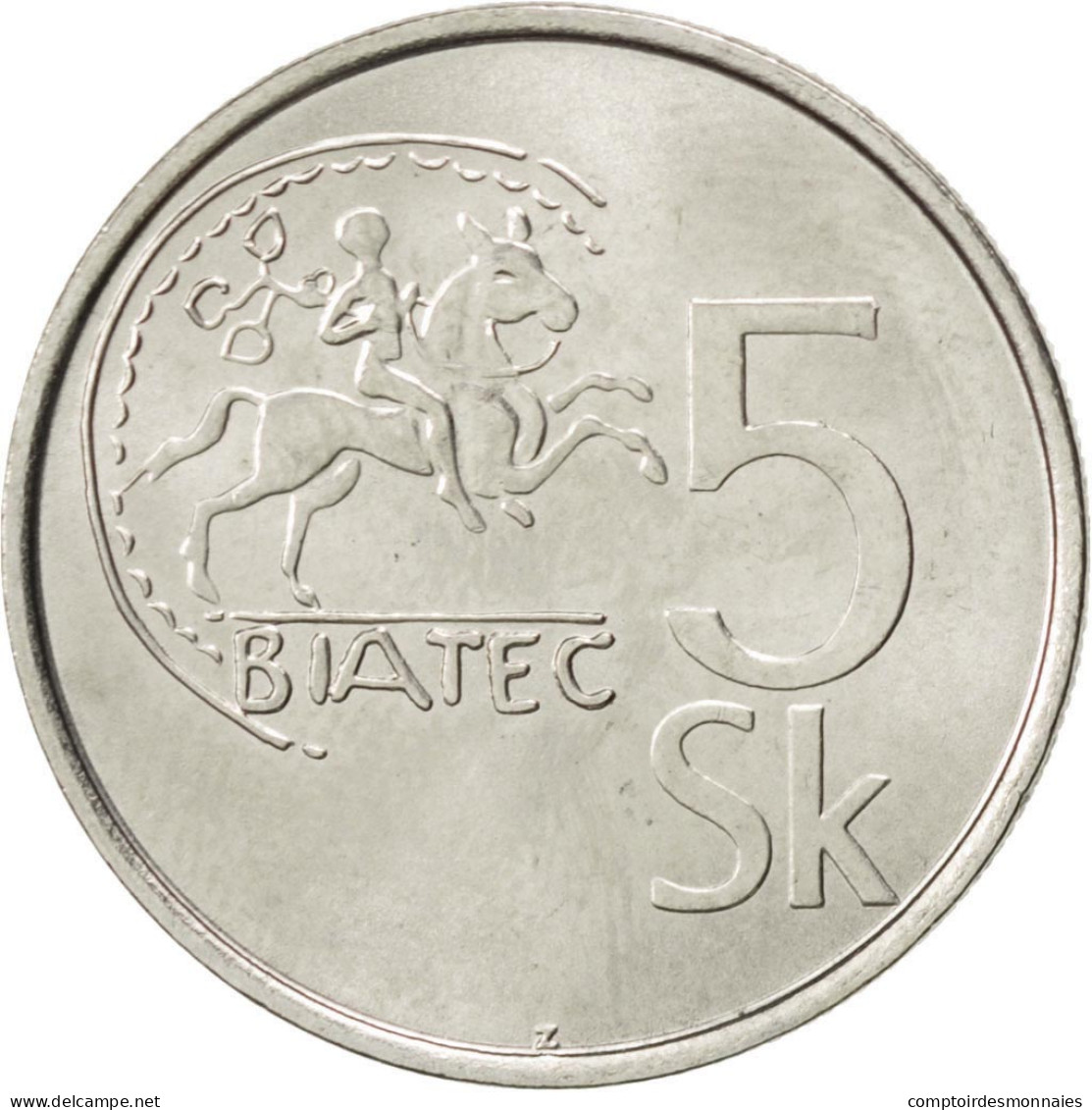 Monnaie, Slovaquie, 5 Koruna, 2007, SPL, Nickel Plated Steel, KM:14 - Slowakei