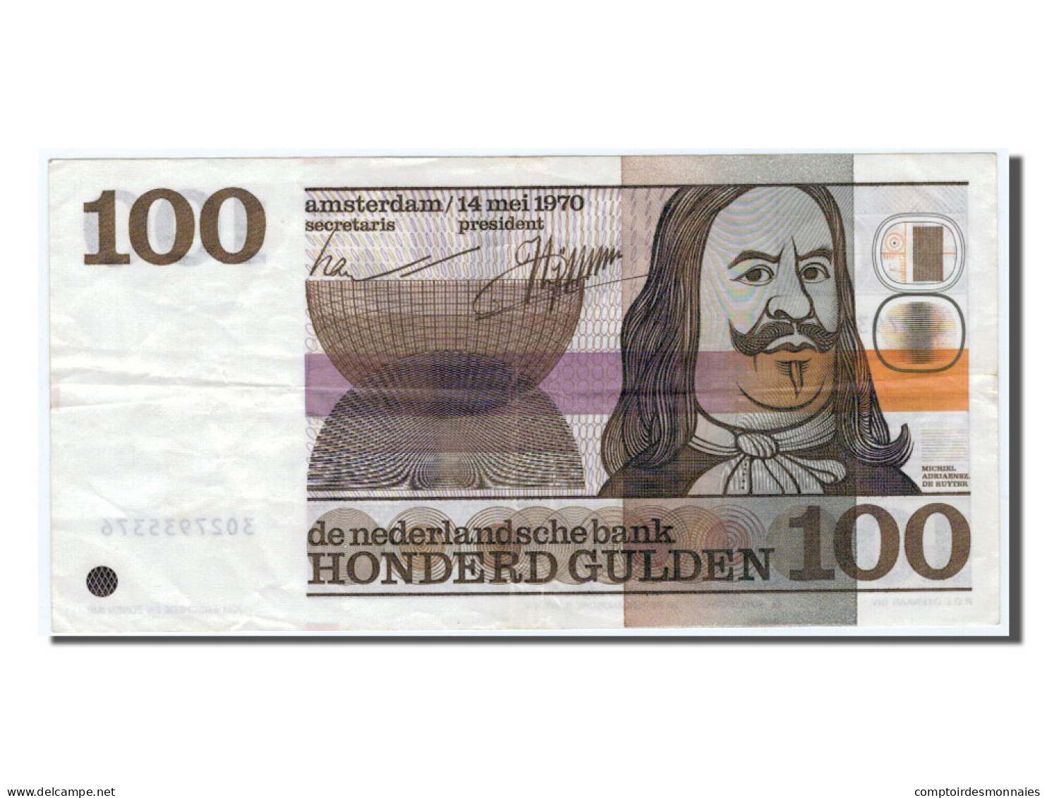 Billet, Pays-Bas, 100 Gulden, 1970, TTB+ - 100 Florín Holandés (gulden)