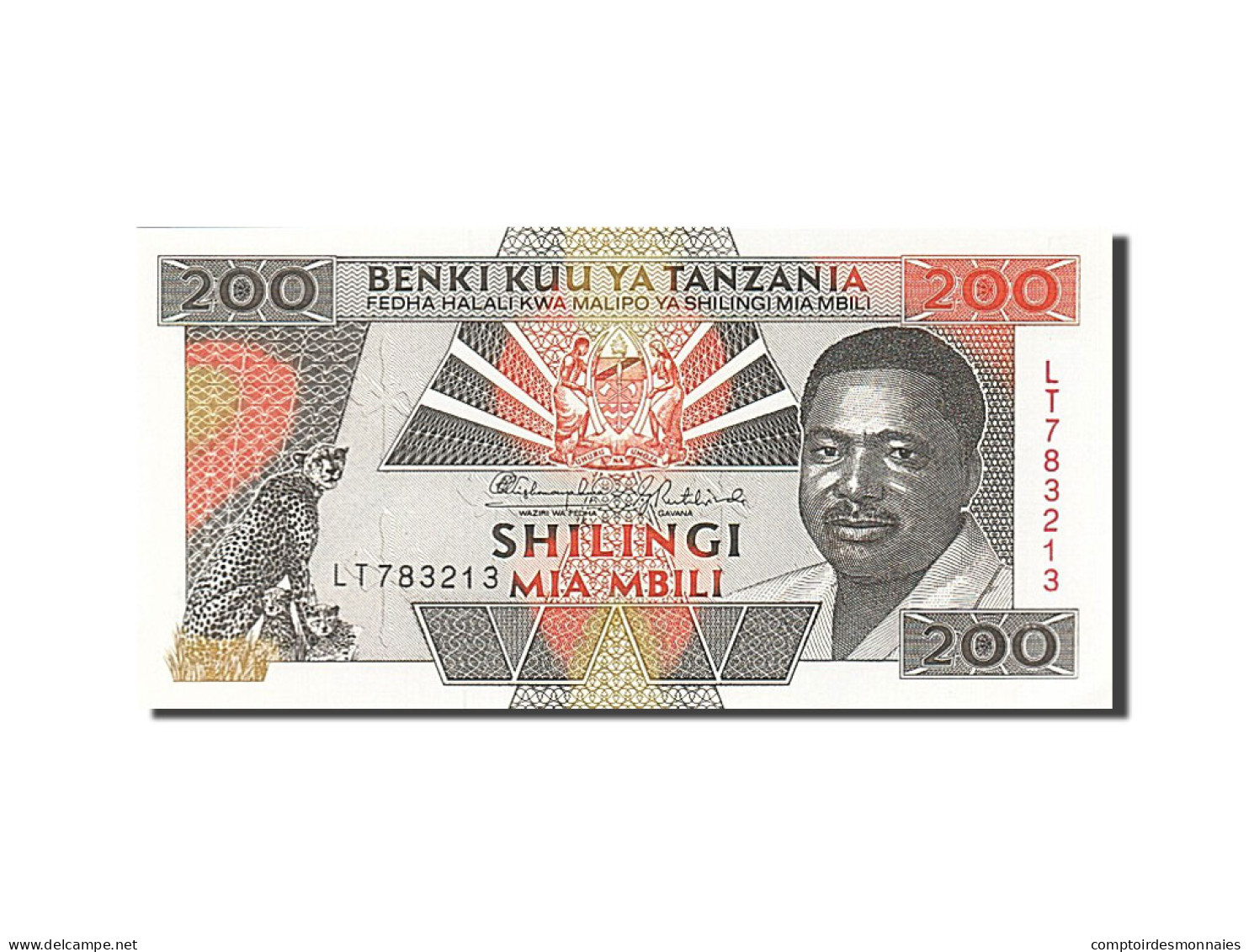 Billet, Tanzania, 200 Shilingi, 1993, NEUF - Tanzania