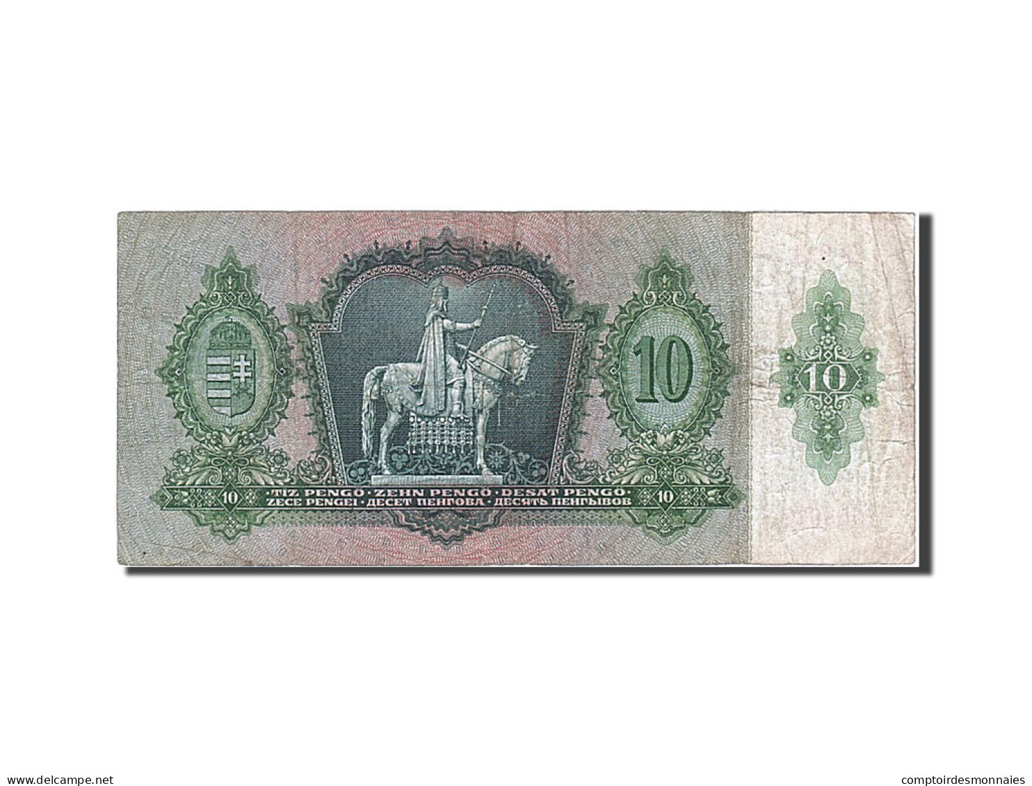 Billet, Hongrie, 10 Pengö, 1936, 1936-12-22, TB+ - Hongrie