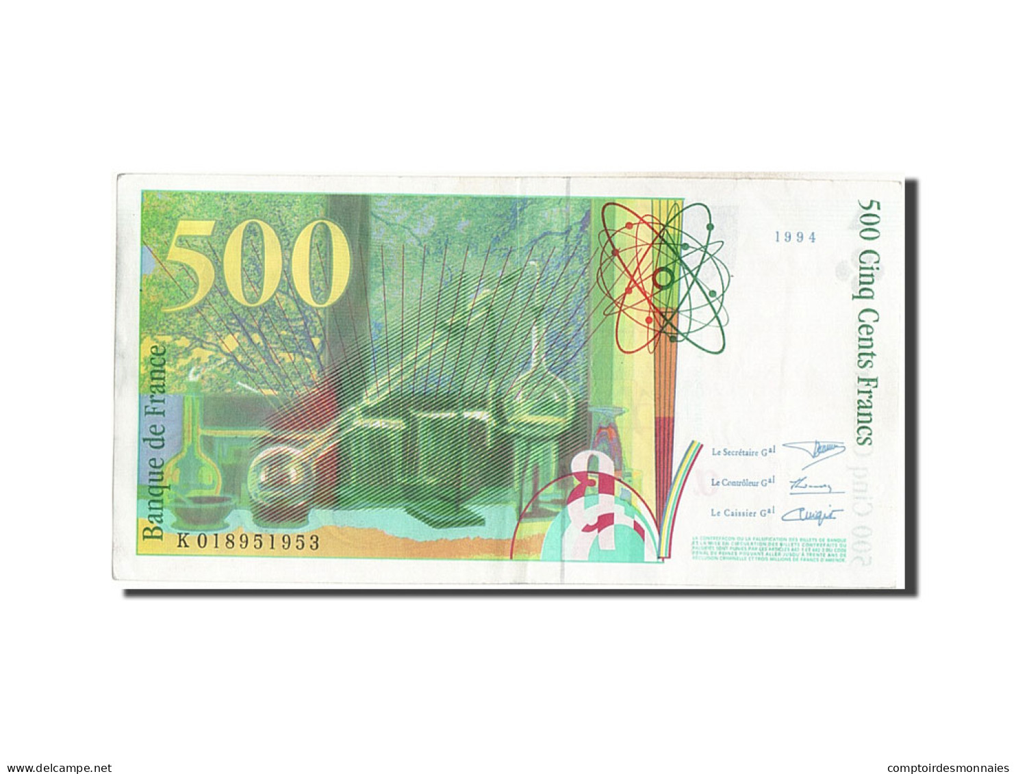 Billet, France, 500 Francs, 500 F 1994-2000 ''Pierre Et Marie Curie'', 1994 - 500 F 1994-2000 ''Pierre En Marie Curie''