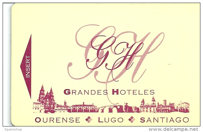 HOTEL GRANDES HOTELES OURENSE LUGO SANTIAGO, Llave Clef Key Keycard Karte - Hotel Labels