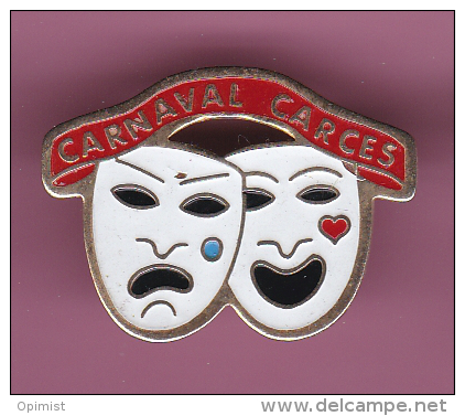 44124-Pin's.masques De Carnaval.Carces.. - Ciudades