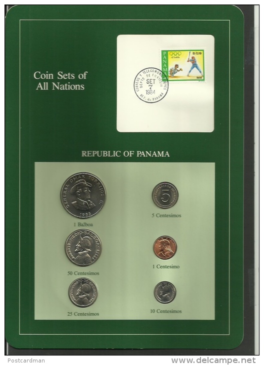 PANAMA - Uncirculated Set Of 6 Coins - 1 Centesimo To 1 Balboa - 1982 & 1983 - Panamá