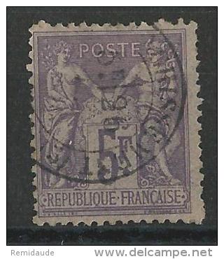 SAGE N/U - YVERT N°95 OBLITERE - COTE = 90 EUROS - 1876-1898 Sage (Type II)