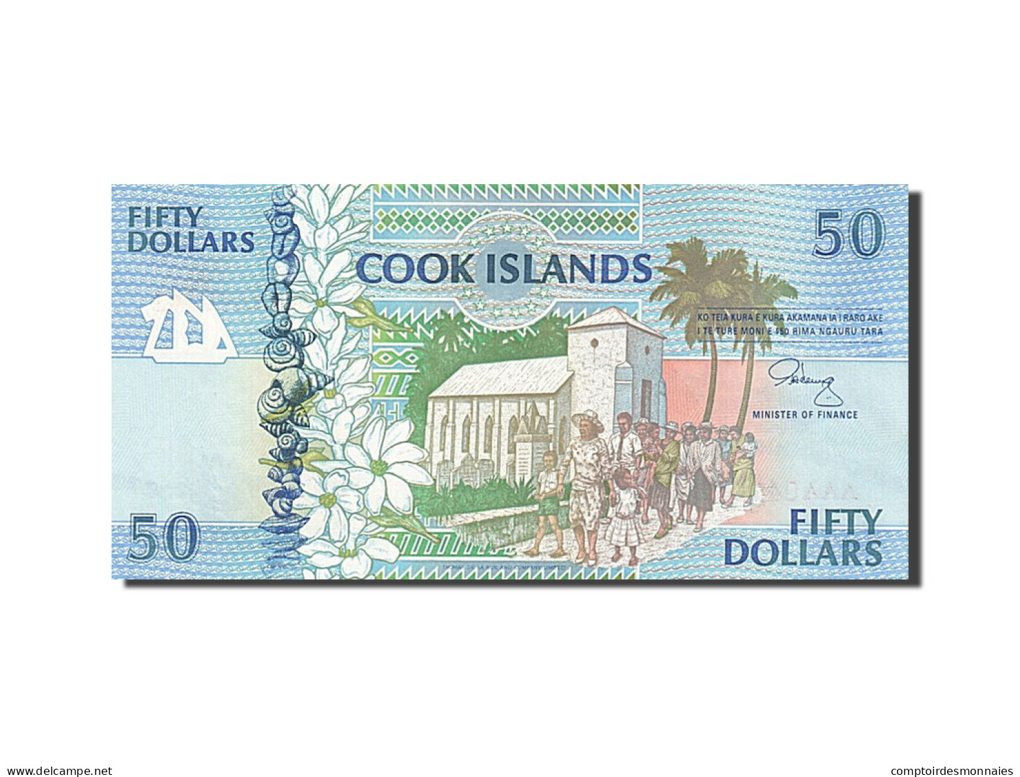 Billet, Îles Cook, 50 Dollars, 1992, NEUF - Cookeilanden