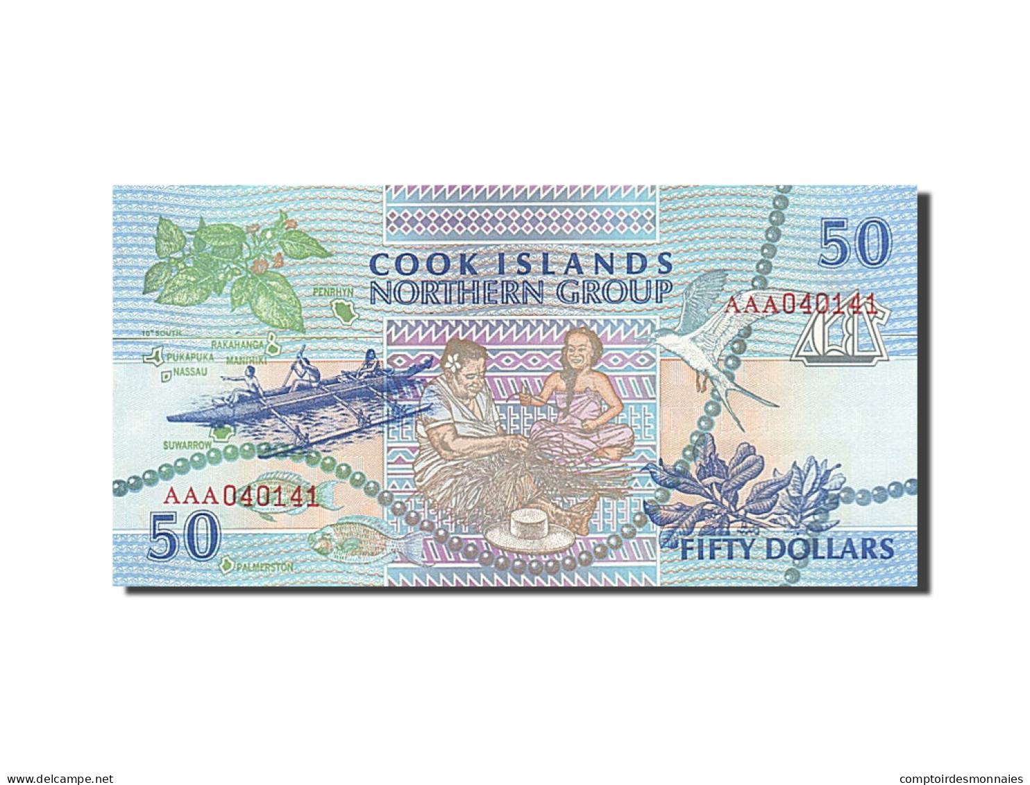 Billet, Îles Cook, 50 Dollars, 1992, NEUF - Cook Islands
