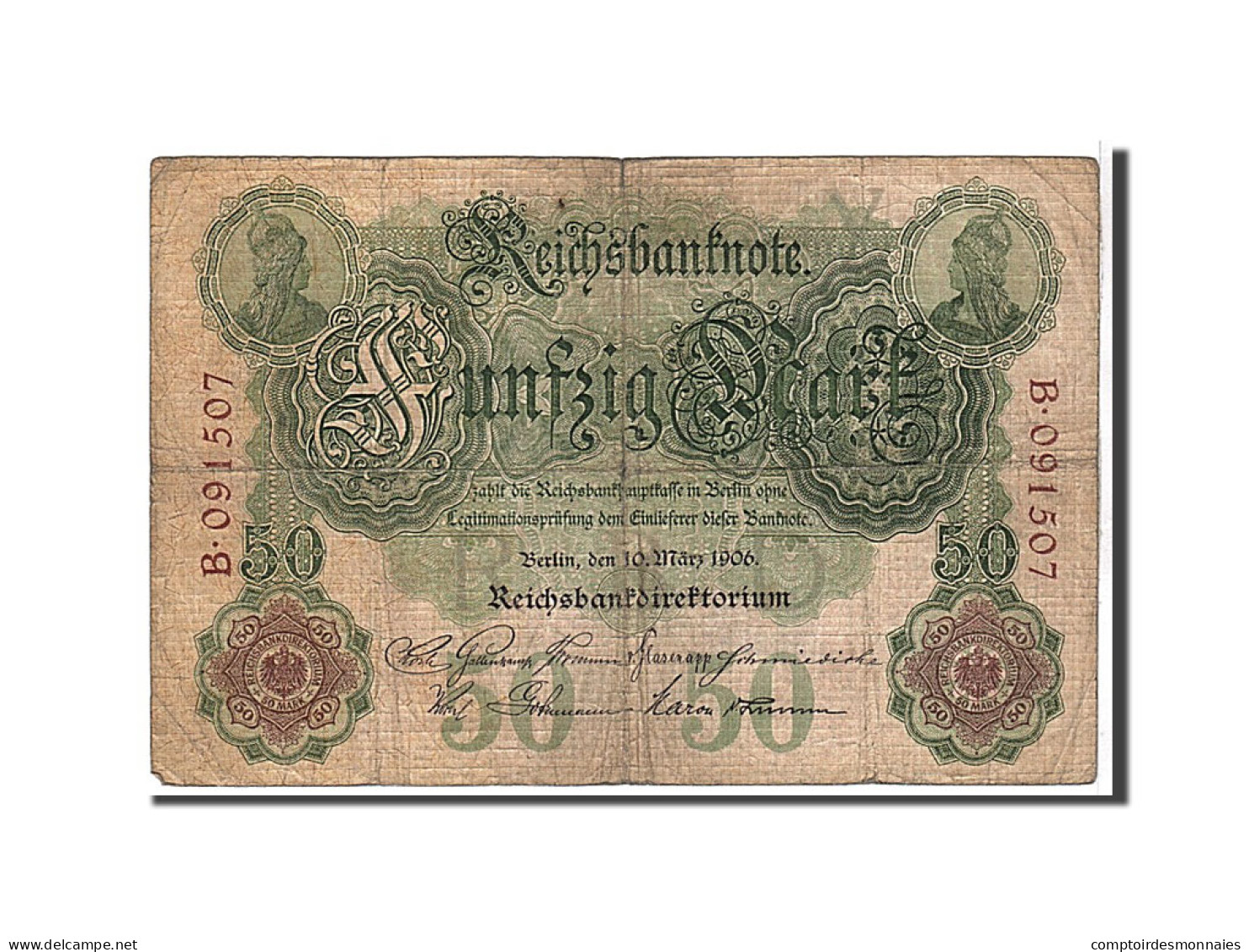 Billet, Allemagne, 50 Mark, 1906, 1906-03-10, KM:26a, TB - 50 Mark