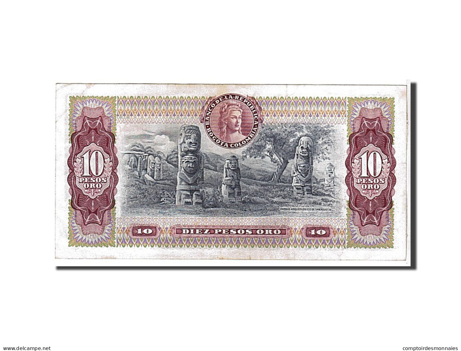 Billet, Colombie, 10 Pesos Oro, 1980, TTB - Colombie