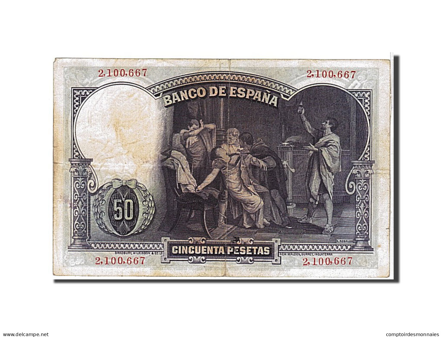 Billet, Espagne, 50 Pesetas, 1931, KM:82, TTB - 50 Peseten