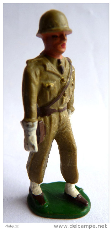 SOLDAT FIGURINE FIG STARLUX FANTASSIN 05 Officier Défilant 1954 Marqué MICHEL - Starlux