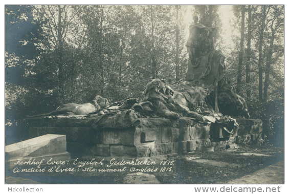 BE EVERE / Cimetière, Monument Anglais 1815 /  CARTE PHOTO RARE - Autres & Non Classés