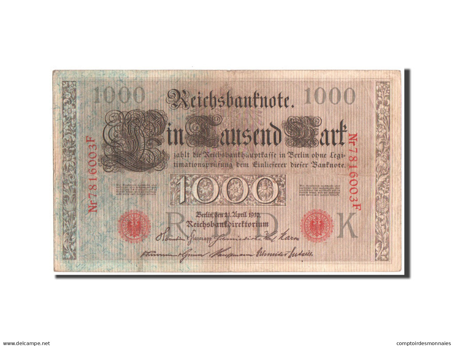 Billet, Allemagne, 1000 Mark, 1910, TTB+ - 1.000 Mark