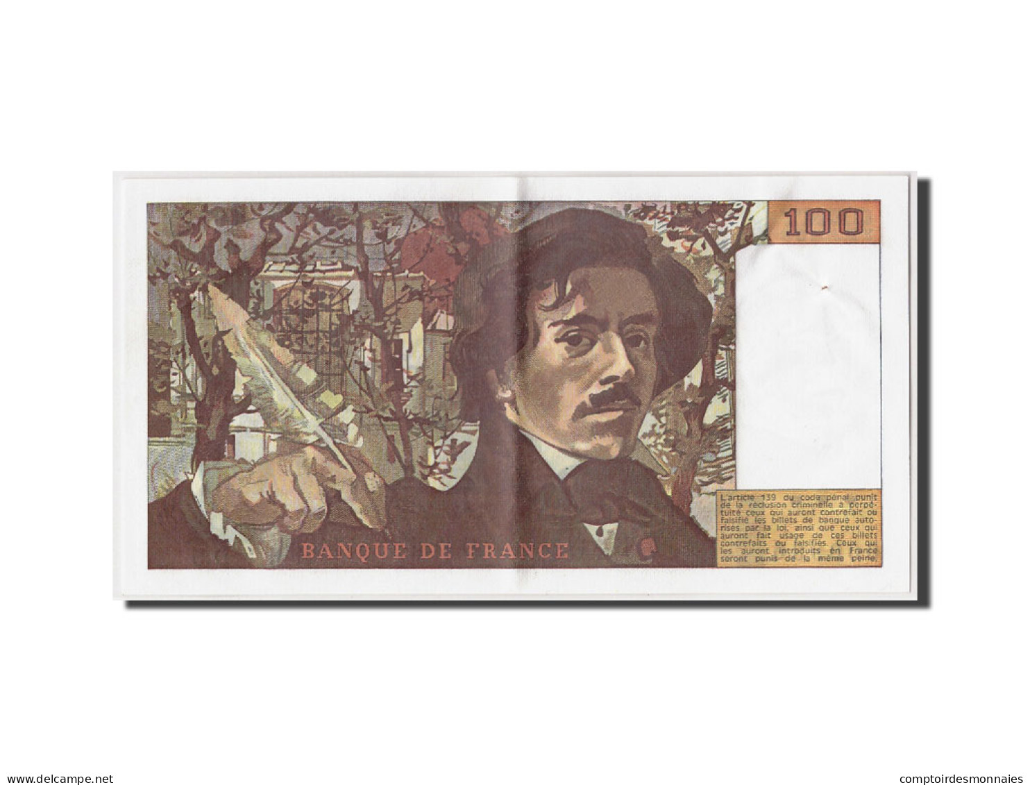 Billet, France, 100 Francs, 100 F 1978-1995 ''Delacroix'', 1978, SUP - 100 F 1978-1995 ''Delacroix''