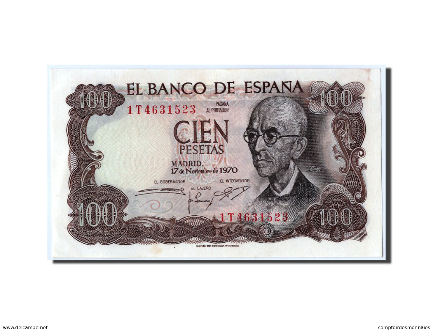 Billet, Espagne, 100 Pesetas, 1970, 1970-11-17, SPL - 100 Pesetas