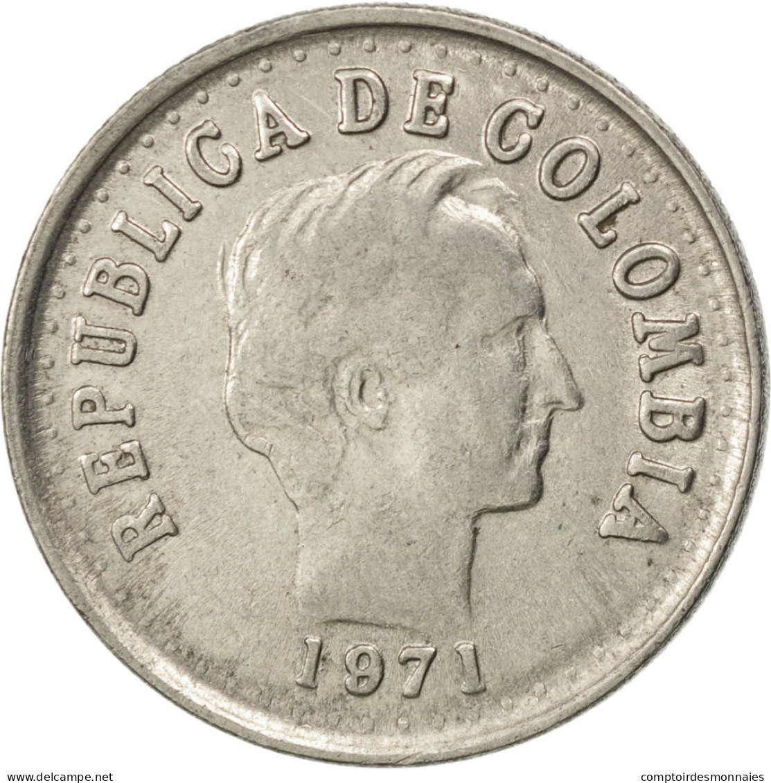 Monnaie, Colombie, 20 Centavos, 1971, TTB, Nickel Clad Steel, KM:246.1 - Kolumbien