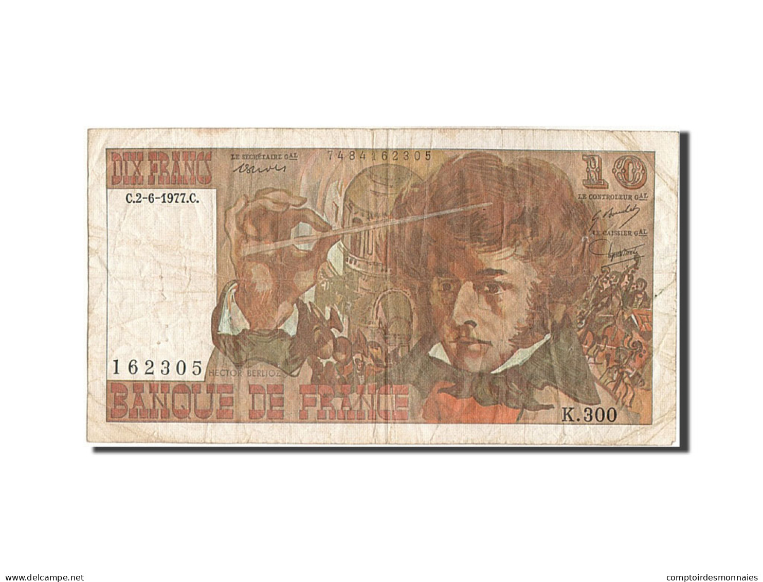 Billet, France, 10 Francs, 10 F 1972-1978 ''Berlioz'', 1977, 1977-06-02, TB - 10 F 1972-1978 ''Berlioz''