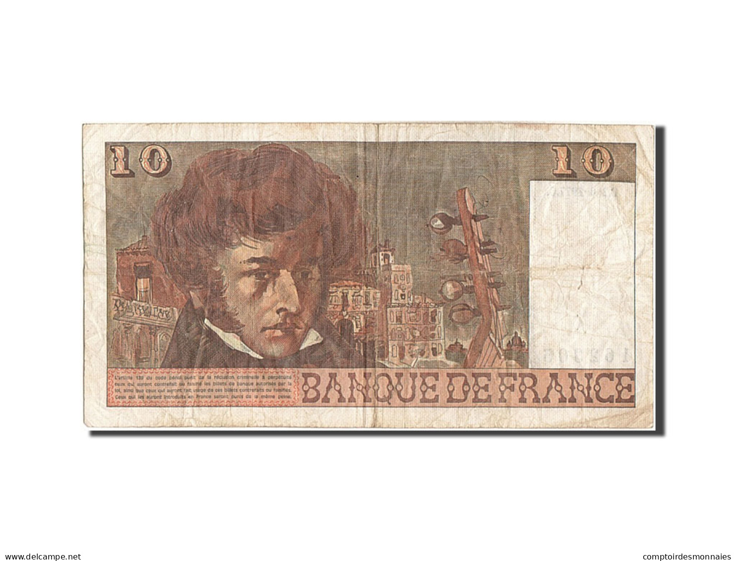 Billet, France, 10 Francs, 10 F 1972-1978 ''Berlioz'', 1977, 1977-06-02, TB - 10 F 1972-1978 ''Berlioz''