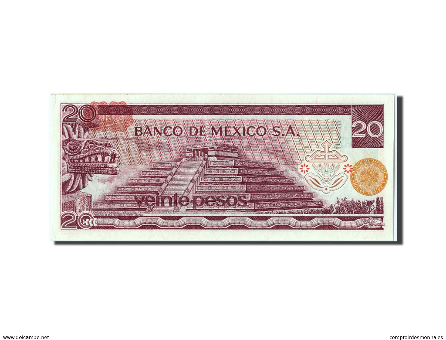 Billet, Mexique, 20 Pesos, 1977, 1977-07-08, NEUF - Mexique