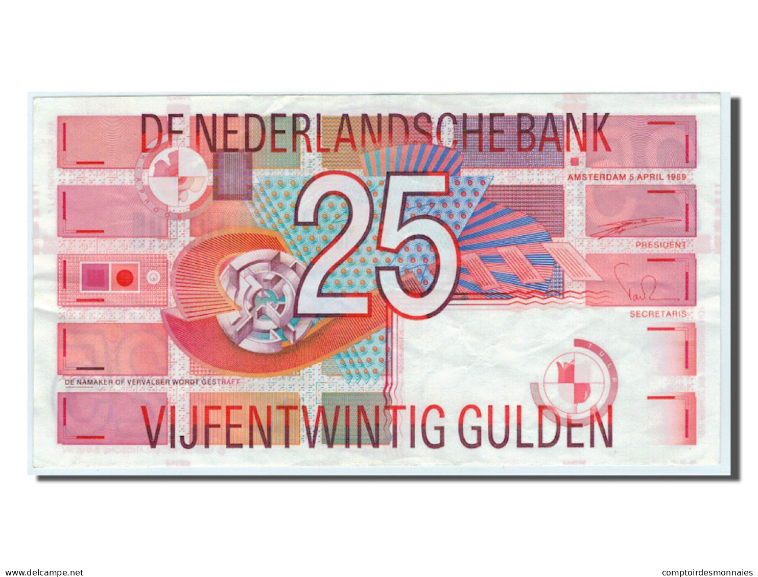 Billet, Pays-Bas, 25 Gulden, 1999, SUP - 25 Florín Holandés (gulden)