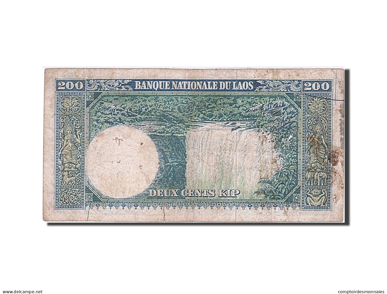 Billet, Lao, 200 Kip, 1963, TB+ - Laos