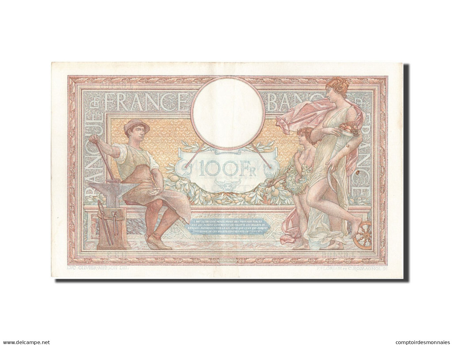 Billet, France, 100 Francs, 100 F 1908-1939 ''Luc Olivier Merson'', 1938 - 100 F 1908-1939 ''Luc Olivier Merson''