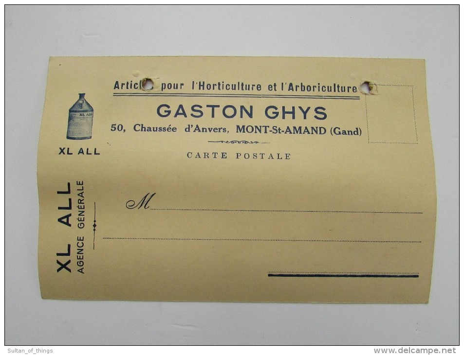 Cp/pk Gaston Ghys Articles Horticulture Arboriculture XL ALL Mont St Amand Gand Gent 1923 - Gent