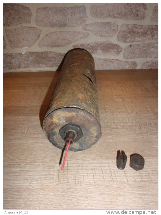 Obus De Mortier 9 Cm Minenwerfer Chimique ( Brome ) Allemand 14-18 N°2 - 1914-18