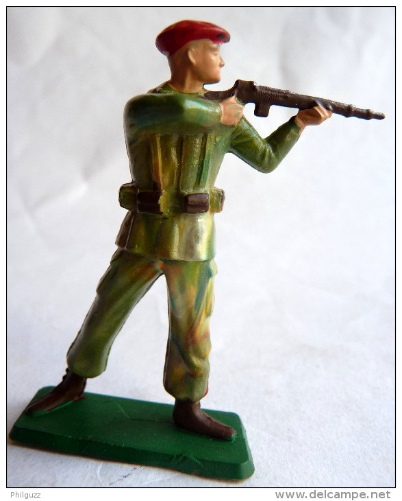 SOLDAT FIGURINE FIG STARLUX 1965 PARACHUTISTE TIREUR FUSIL DEBOUT 5073 PARA - Starlux