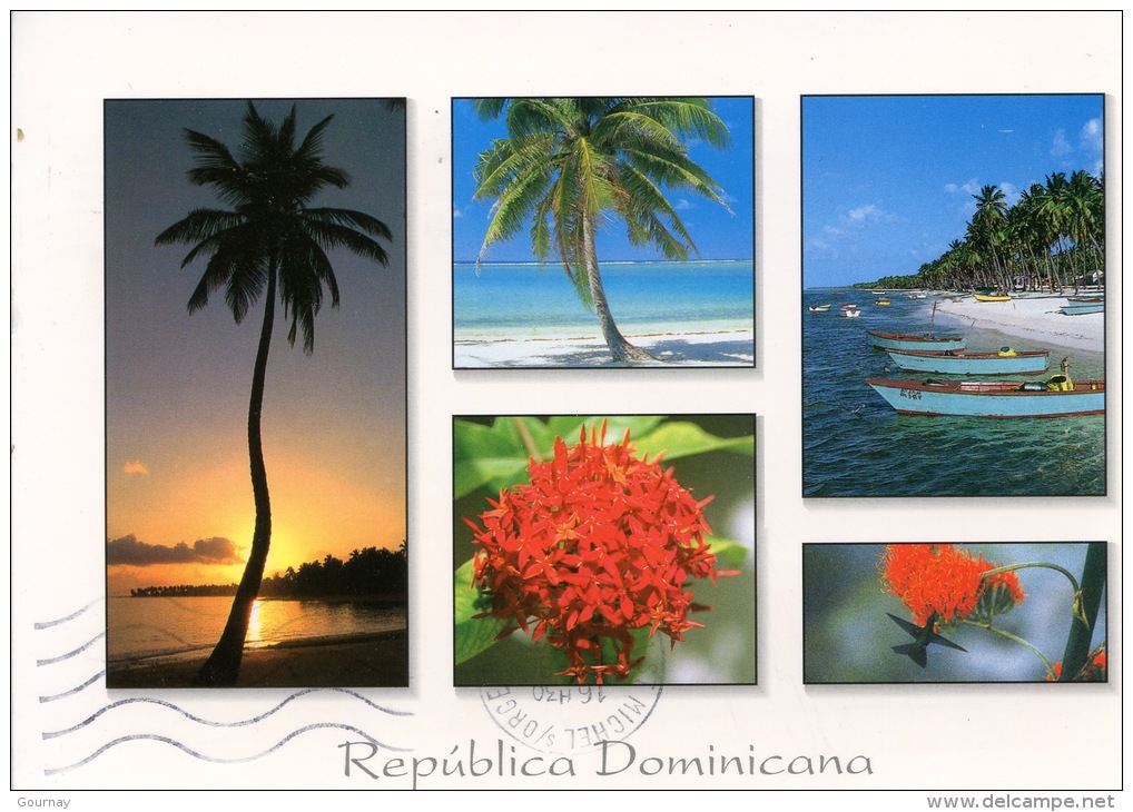 Republica Dominica - République Dominicaine Multivues Plage Oiseau Mouche Flore - Dominikanische Rep.