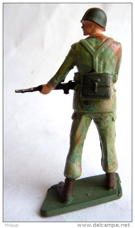 SOLDAT FIGURINE FIG STARLUX 1966 PARA CASQUE Fusil Devant à Droite P8  ARMEE MODERNE - Starlux