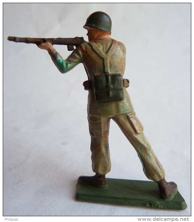 SOLDAT FIGURINE FIG STARLUX 1966 PARA CASQUE Fusil Tireur Debout P4  ARMEE MODERNE (1) - Starlux