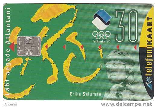 ESTONIA - Erika Salumae/Atlanta 96 Olympics, 03/96, Used - Jeux Olympiques