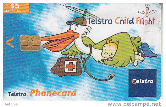 AUSTRALIA(chip) - Telstra Child Flight, Exp.date 31/07//05, Used - Australia