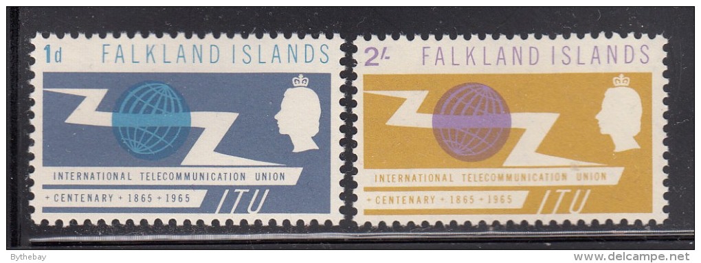 Falkland Islands MNH Scott #154-#155 Set Of 2 ITU Centenary - Falkland