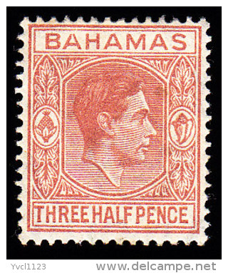 BAHAMAS - Scott #102 King George VI / Mint LH Stamp - 1859-1963 Crown Colony