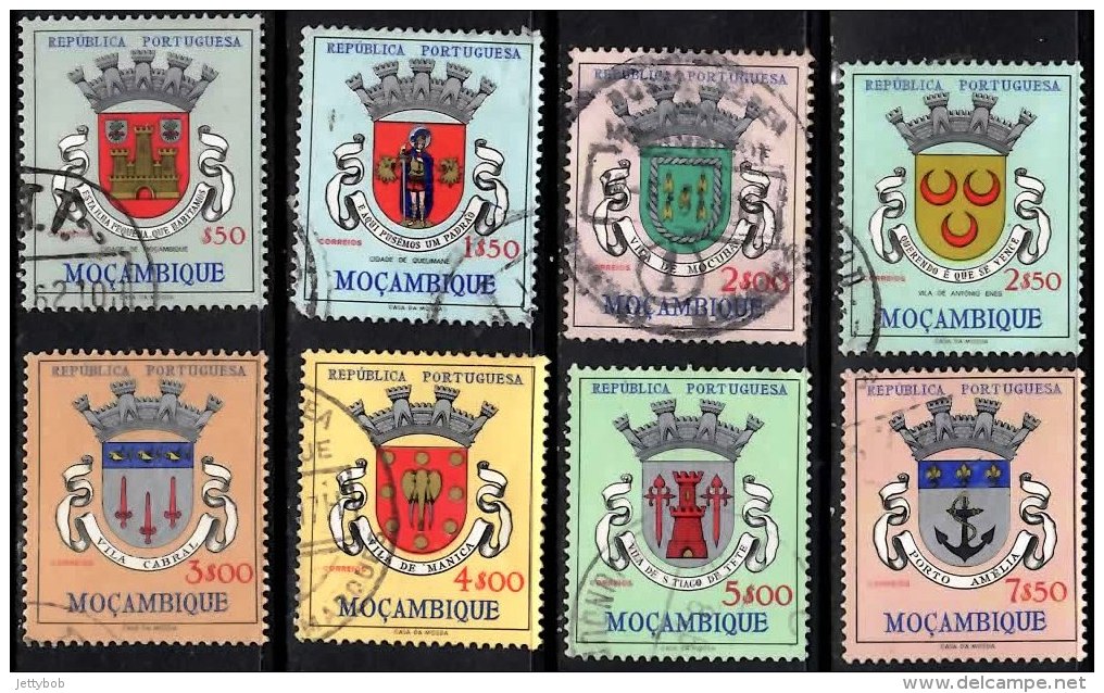 MOZAMBIQUE 1961 Arms 8 Values Used - Mozambique