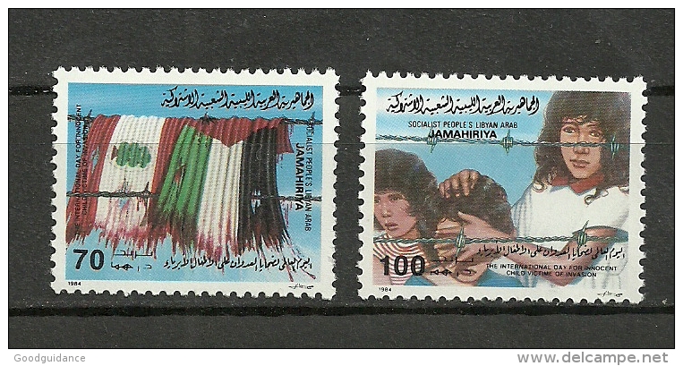 1984-Libya- Child Victims Of Invasion Day- Complete Set -2 Stamp MNH** - Libia