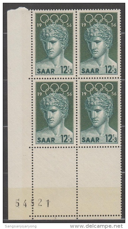 Saar ScB109 1956 Melbourne Olympics, Jeux Olympiques, Block - Ete 1956: Melbourne