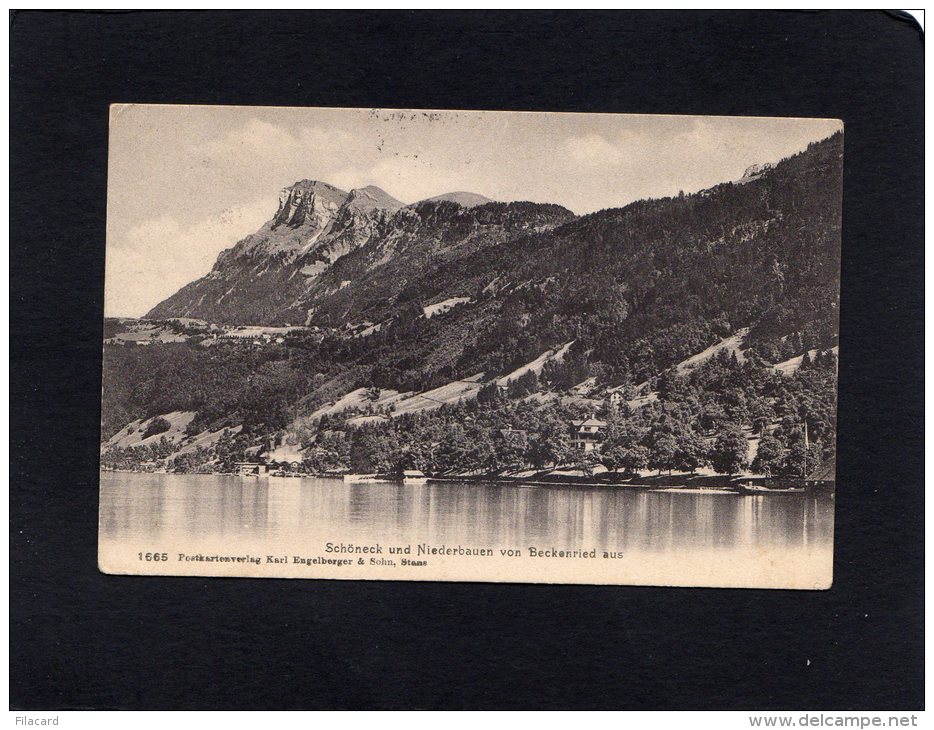 53284    Svizzera,   Schoneck Und  Niederbauen Von  Beckenried Aus,  VG  1912 - Bauen