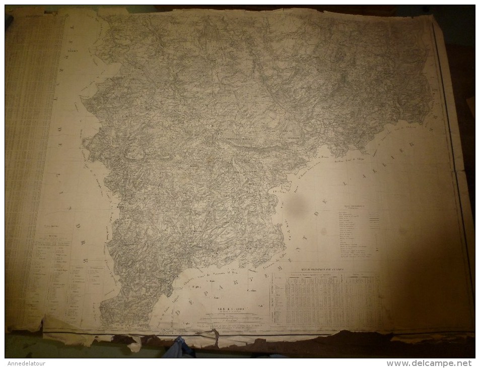 1846? Carte STATISTIQUE Des Cantons De SANCERRE, BOURGES ,St-AMAND, Gravée Par Schwaerzlé, Lith.Kaeppelin Quai Voltaire - Cartes Géographiques